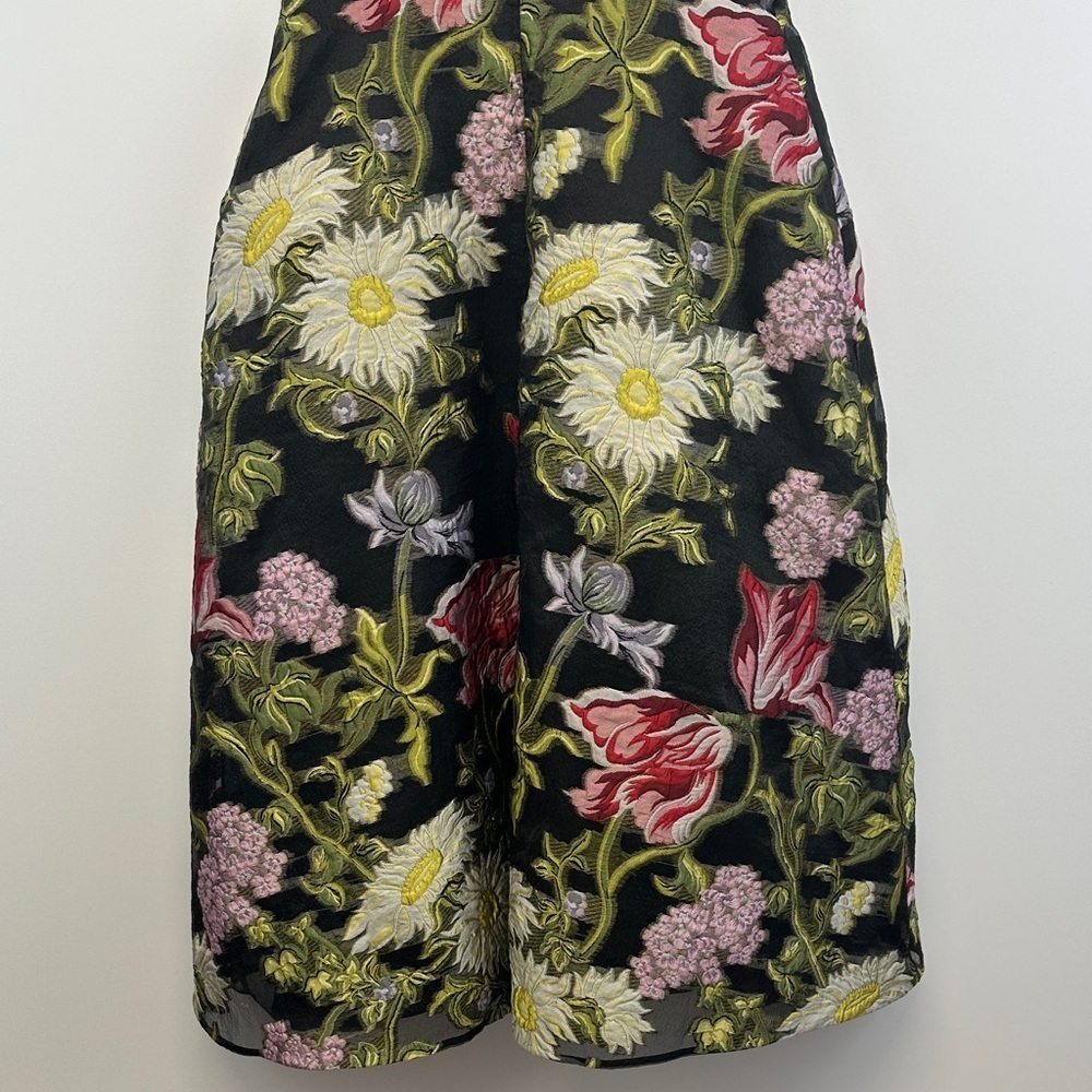 Teri Jon by Rickie Freeman Embellished Floral Jacquard Sleeveless Midi Dress 6 - Picture 10 of 11